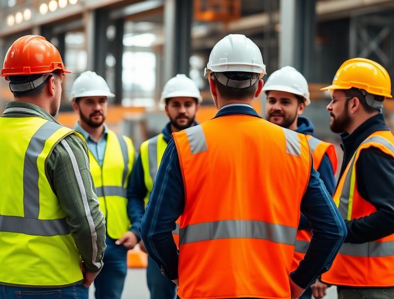 USF GRAND Constructions LLC HSE team conducting safety inspection on a Dubai construction site