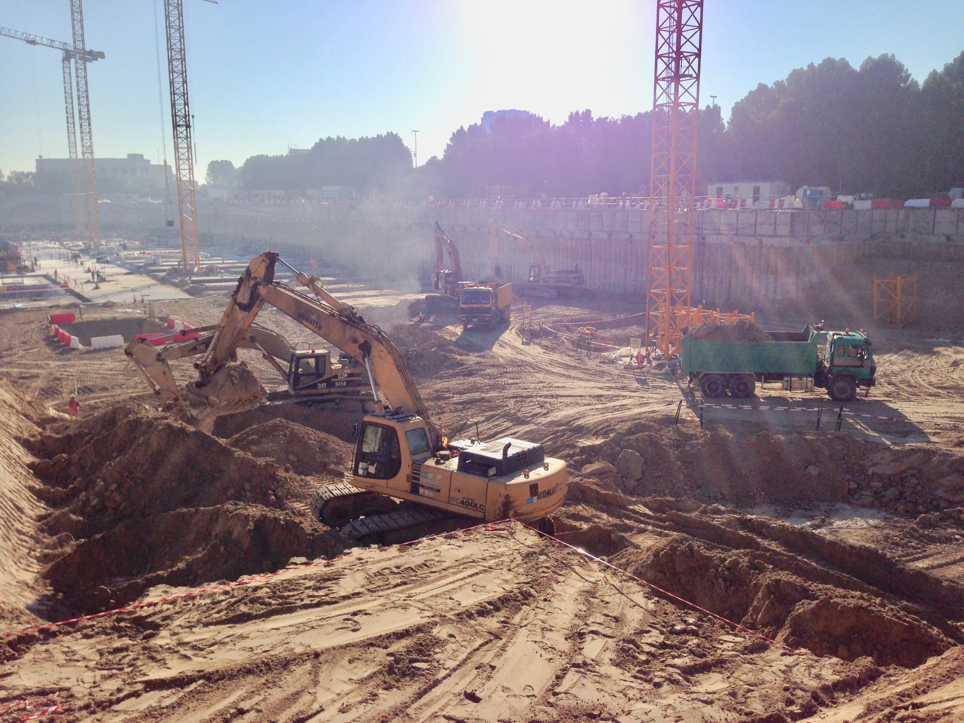 Multi-Machine Excavation - USF GRAND Constructions LLC project site in UAE