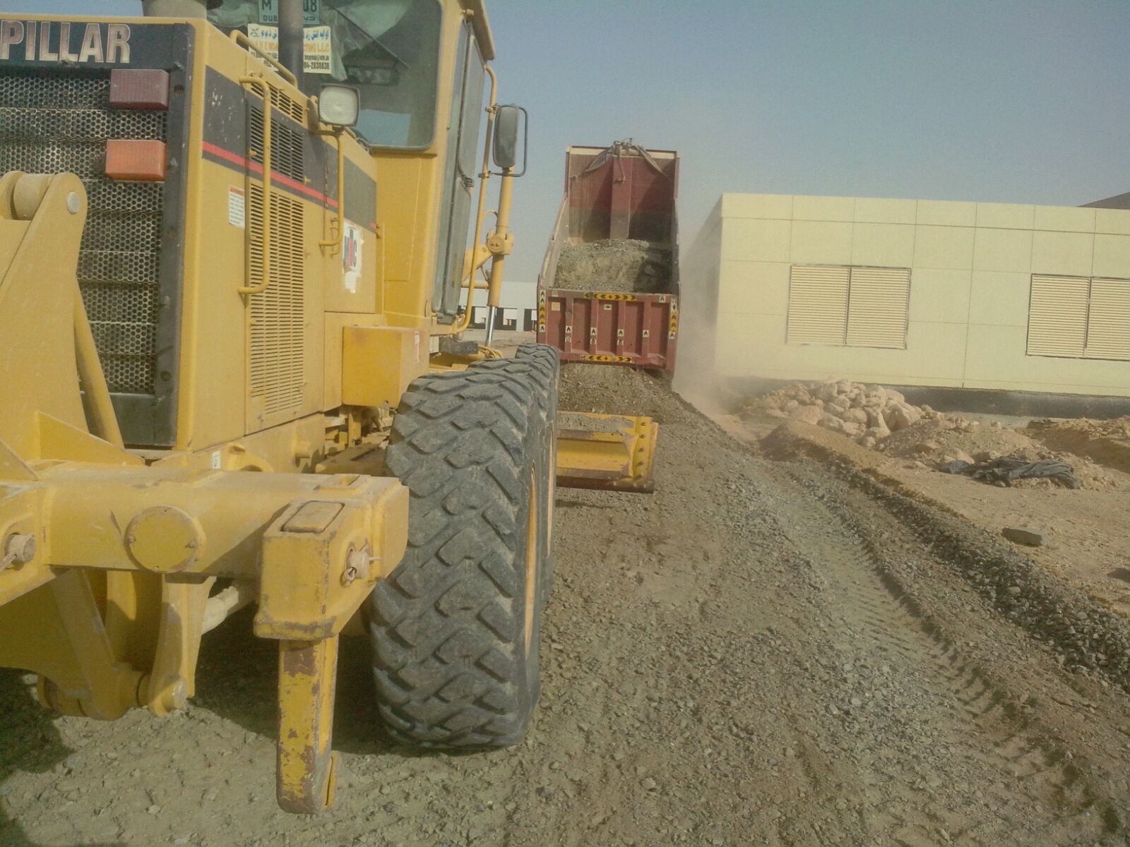 Road Grading Operations - USF GRAND Constructions LLC project site in UAE